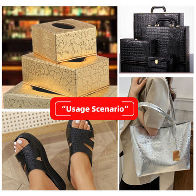 Cuir synthétique artificiel à motif de crocodile en relief PVC, tissé, grain géométrique, animal, pour la décoration de sacs et de chaussures, pour l'artisanat