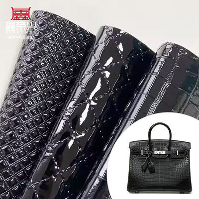 Cuir synthétique artificiel à motif de crocodile en relief PVC, tissé, grain géométrique, animal, pour la décoration de sacs et de chaussures, pour l'artisanat