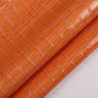 PVC hautement brillant motif de bambou grain cuir synthétique artificiel décoratif chaussures sacs boîte faux tissu en cuir