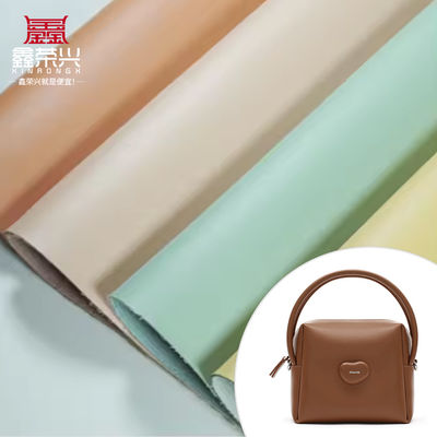 1.8mm Thickness 54/55" Width 40 Colors PVC Leather for Bags with Suede Backing and Embossed Pattern