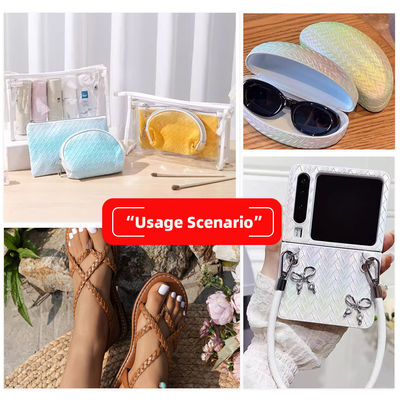 1.1mm Épaisseur 54/55" Largeur 20 couleurs PVC cuir faux tissu en cuir pour sacs à main et décoration intérieure