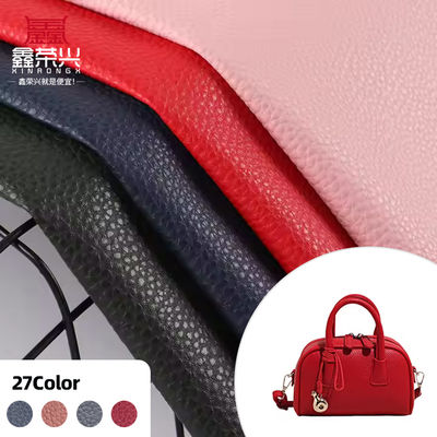 58 couleurs de cuir en PVC à double support brossé et motif en relief pour sacs et meubles