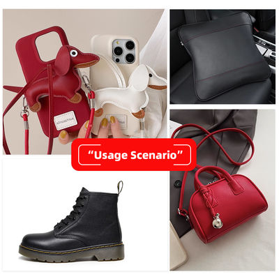 58 couleurs de cuir en PVC à double support brossé et motif en relief pour sacs et meubles