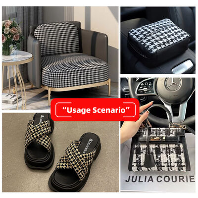 Tissu PVC Tech Imprimé Scottish Plaid Tissue Grain Sac en cuir synthétique artificiel Canapé Ceinture de sécurité voiture Chaussure Faux Tissu en cuir