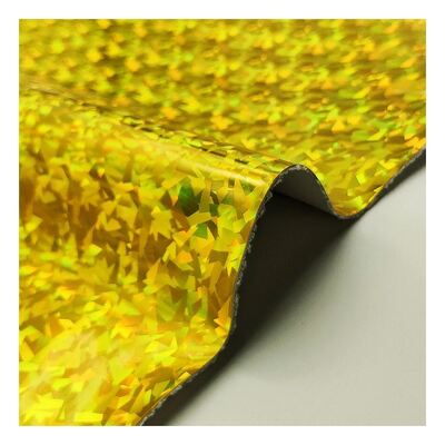 PU miroir holographique cuir synthétique pour chaussures sac à dos de vanité carnet de notes faux tissu en cuir