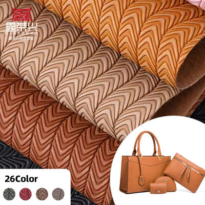 Cuir synthétique en PVC nouveau style mode grain ondulé gaufré pour sacs, chaussures, canapés, voitures, portefeuilles, ceintures décoratives, tissu en similicuir