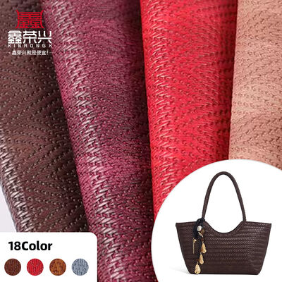 Cuir synthétique artificiel tissé imprimé PVC pour sacs, boîtes d'emballage, canapés, chaises, ceintures, matériaux en similicuir