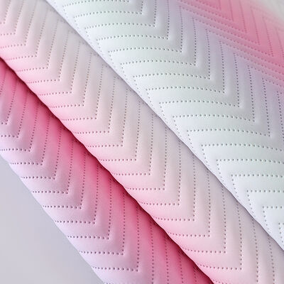 Nouveau cuir synthétique PU imprimé dégradé pour canapé, sac décoratif, boîte d'emballage, tissu en similicuir vinyle