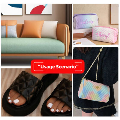 Nouveau cuir synthétique PU imprimé dégradé pour canapé, sac décoratif, boîte d'emballage, tissu en similicuir vinyle