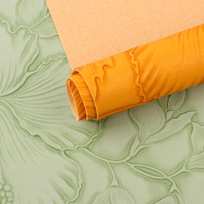 PVC 126 Motifs Floraux Style Gaufré Cuir Synthétique Artificiel pour Sac Nappe Chaussures Décoration Emballage Similicuir Tissu