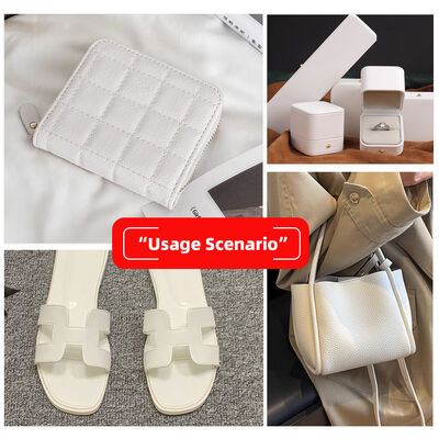 Tissu en relief en PVC blanc pour meubles, imprimante numérique décorative, cuir artificiel synthétique pour sac téléphonique, tapis de table à coque