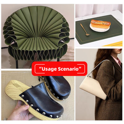 PVC Peau de veau Grain Double face cuir synthétique artificiel en relief matériaux en faux cuir pour l'artisanat pour sac tapis de table portefeuille