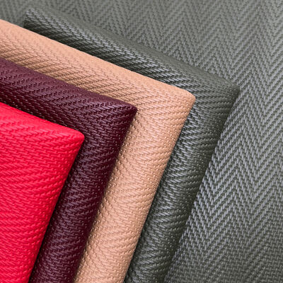 1.8mm Thick PVC Weave Synthetic Faux Leather for Bag Table Mat Shoes Sofa Decorate Belt Materials Embossed Stretch for Craft