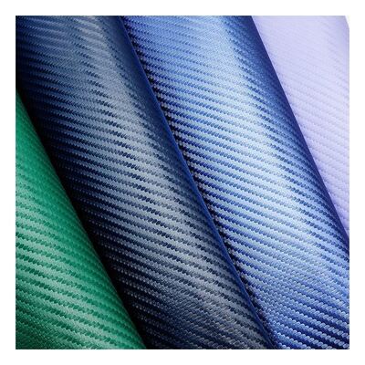 Cuir synthétique PU en fibre de carbone de 1,0 mm d'épaisseur pour sacs, portefeuilles, ceintures, boutiques automobiles, simili cuir