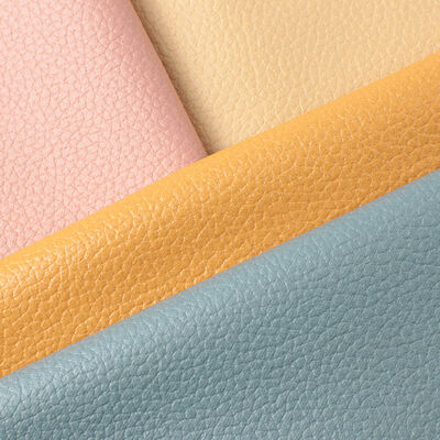 Cuir synthétique PU respirant en tissu technique avec un grand grain de litchi pour canapé, chaise, ceinture de voiture, tissu en similicuir