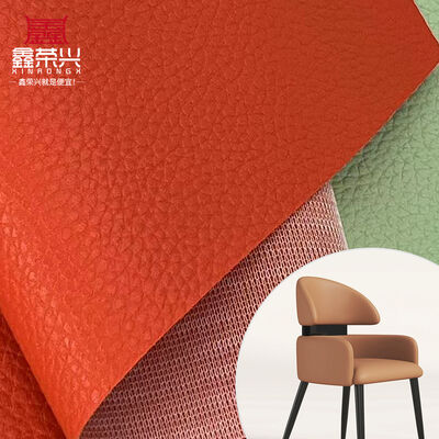 Vente à chaud en PVC en cuir synthétique artificiel en relief oriental Litchi Grain imperméable aux eaux Meubles artisanaux doublure pour canapé fauteuil voitures