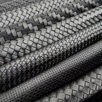 Cuir synthétique gaufré à motif tissé en PVC, matériaux en similicuir pour chaussures, sacs, meubles, artisanat, canapés, utilisation en extérieur