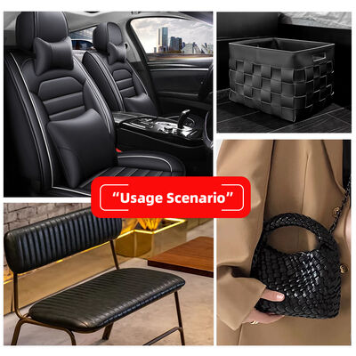 Cuir synthétique gaufré à motif tissé en PVC, matériaux en similicuir pour chaussures, sacs, meubles, artisanat, canapés, utilisation en extérieur