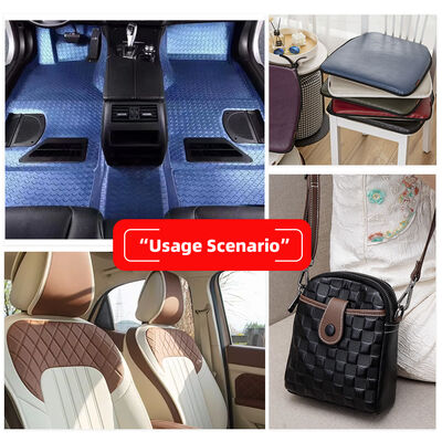 Cuir synthétique perlé matelassé broderie diamant PVC avec mousse perforée pour housse de siège de voiture, canapé, tissu simili cuir