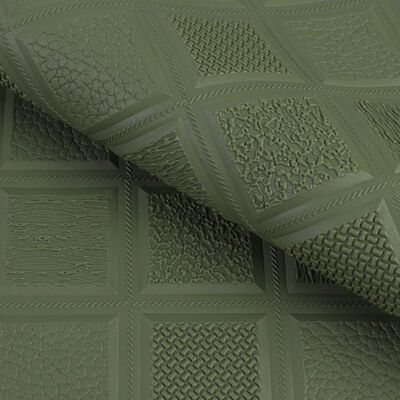 Cuir synthétique artificiel gaufré en losanges antidérapant en PVC pour sièges de voiture, canapés, sacs décoratifs, tissu en similicuir