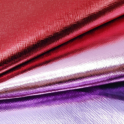 Faux cuir synthétique à motif croisé pour filtre en film métallique PVC, sac à main, portefeuille, étui, chaussures, cahier