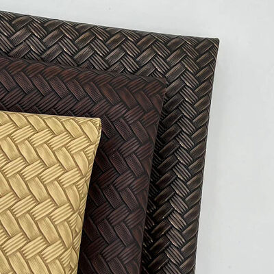 PVC Grand Tapis Motif Tissé Cuir Synthétique Artificiel Emballage Portefeuille Boîte Chaussures Cahier Tissu Simili Cuir