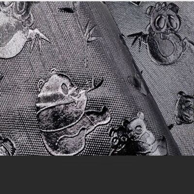 Cuir synthétique artificiel en PVC pour vente en gros, motif grain de panda, pour chaussures, boîtes, carnets