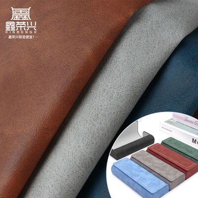 Cuir synthétique imprimé PVC grain Crazy Horse pour carnet décoratif, set de table, coque de téléphone, tissu en similicuir. Doublure de sacs