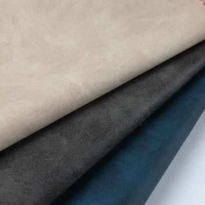 Cuir synthétique imprimé PVC grain Crazy Horse pour carnet décoratif, set de table, coque de téléphone, tissu en similicuir. Doublure de sacs