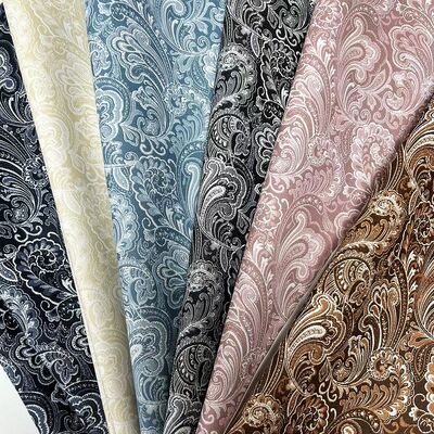 Tissu en cuir synthétique artificiel en PVC imprimé floral pour sacs, carnets, coques de téléphone, canapés, artisanat, faux cuir imprimé floral