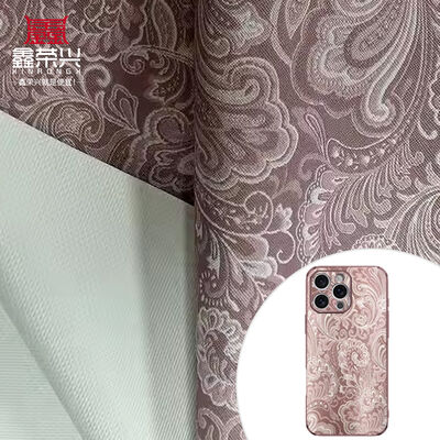Tissu en cuir synthétique artificiel en PVC imprimé floral pour sacs, carnets, coques de téléphone, canapés, artisanat, faux cuir imprimé floral
