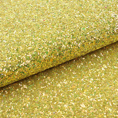 Tissu en cuir synthétique en PU avec élasticité Hexagone étincelant et brillant Glitter pour chaussures Sacs chapeaux Artisanat Utilisation décorative sur le canapé