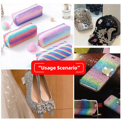 Tissu hexagonal étincelant élastique en PU en cuir synthétique pour doublure de chaussures sacs d'arcade chapeau artisanal faux cuir