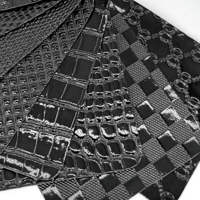 Cuir synthétique artificiel à motif de crocodile en relief PVC, tissé, grain géométrique, animal, pour la décoration de sacs et de chaussures, pour l'artisanat