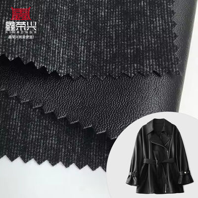 128 Élastique en relief de peau de mouton en grain cuir synthétique faux tissu en cuir pour vêtements vêtements jupes sacs sans lavage PU