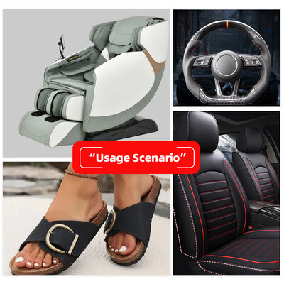 Tissu en similicuir PU imperméable écologique à motif Napa gaufré en microfibre pour football, golf, extérieur, siège de voiture, canapé, sac