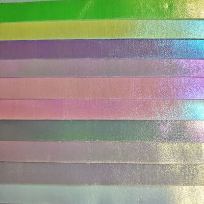 Le cuir synthétique holographique laser Macaron