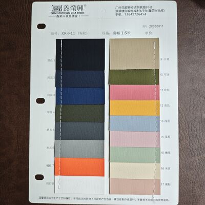 Rouleau de cuir synthétique en PVC, Texture de tissu de 0.7mm, pour sacs, meubles, intérieur automobile, largeur de 1.6m
