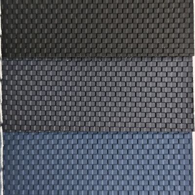 Textures tissées en cuir synthétique en rouleau de PVC avec support en tissu en maille pour sacs Portefeuilles