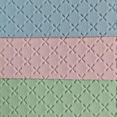 Hexagone en relief de basket-ball Texture PVC en cuir synthétique en rouleau en cuir artificiel pour sacs Meubles d'intérieur de voiture