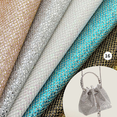 Matrice de type Glitter grossier PVC en cuir synthétique étirement Matériau en cuir faux pour chaussures sac à bagages Emballage canapé revêtement extérieur