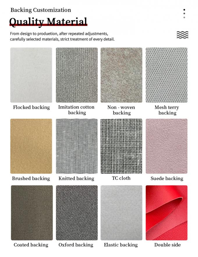 Cuir synthétique artificiel gaufré en losanges antidérapant en PVC pour sièges de voiture, canapés, sacs décoratifs, tissu en similicuir 2