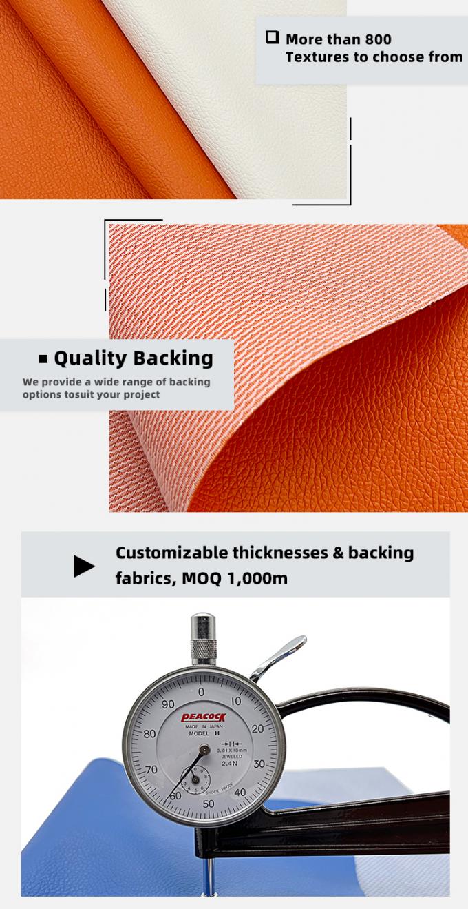 Gros de l'usine PVC 0.6mm Texture Litchi Faux Cuir Gaufré Cuir Synthétique Artificiel pour Siège de Voiture Sac Décoration de Pied 5