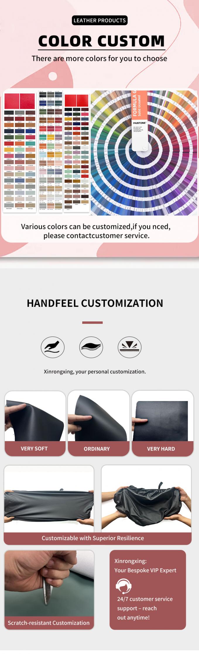 PVC en relief 0,7/0,9 mm cuir synthétique 4 voies étirement matériaux en faux cuir pour motocyclettes 5