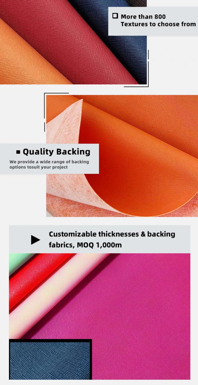 PVC en grain crois&eacute; en cuir synth&eacute;tique artificiel pour portefeuille bo&icirc;tier d'emballage chaussures ordinateur portable tissu en cuir 5