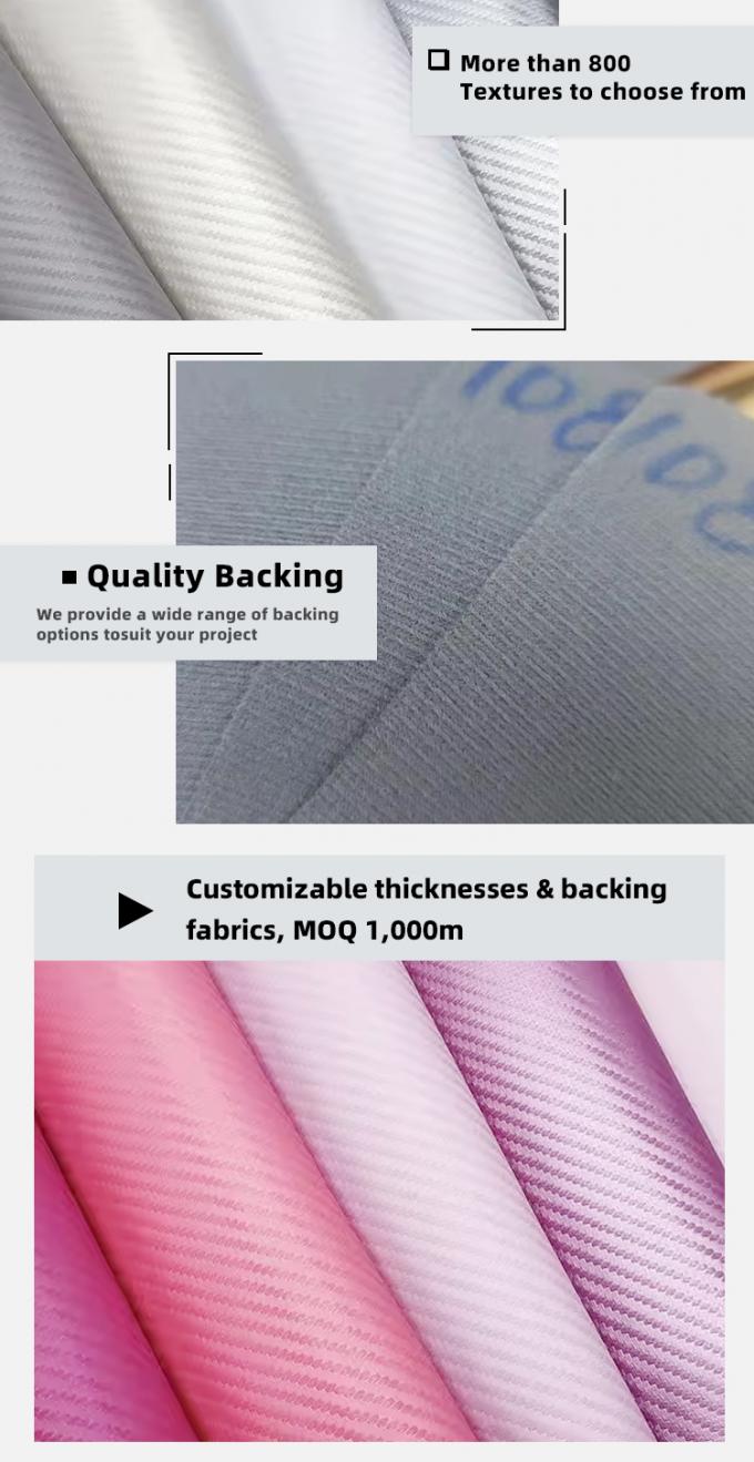 Cuir synthétique PU en fibre de carbone de 1,0 mm d'épaisseur pour sacs, portefeuilles, ceintures, boutiques automobiles, simili cuir 5