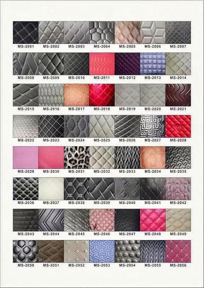 Cuir synthétique matelassé brodé en PVC personnalisé, mousse de polyuréthane 6,0 mm pour housse de siège de voiture, tissu en similicuir pour canapé 5