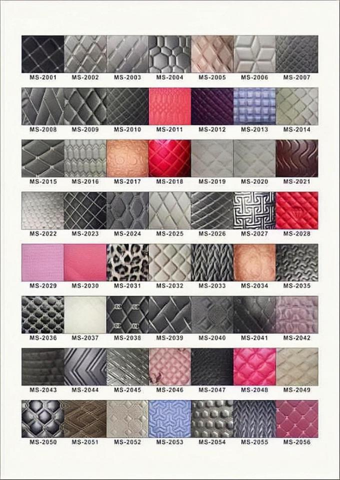 Cuir synthétique matelassé brodé en PVC personnalisé, mousse de polyuréthane 6,0 mm pour housse de siège de voiture, tissu en similicuir pour canapé 6