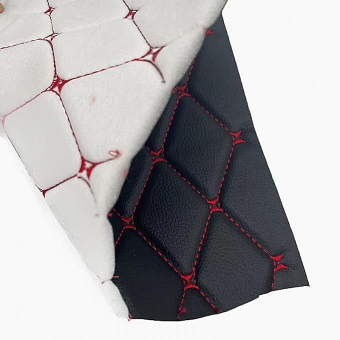 Cuir synthétique matelassé brodé en PVC personnalisé, mousse de polyuréthane 6,0 mm pour housse de siège de voiture, tissu en similicuir pour canapé 8