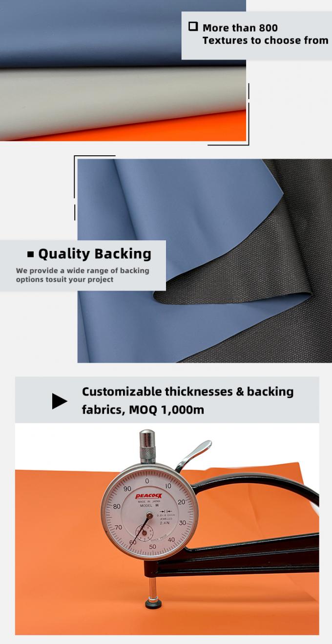 160cm PVC Matériau en faux cuir synthétique Lissé Maté Texturé Étirement en relief pour canapé Chaussures Siège de voiture Chaise rembourrage 5